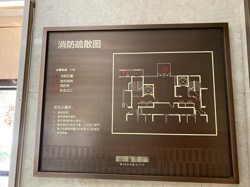 小區(qū)大堂疏散圖標(biāo)識牌